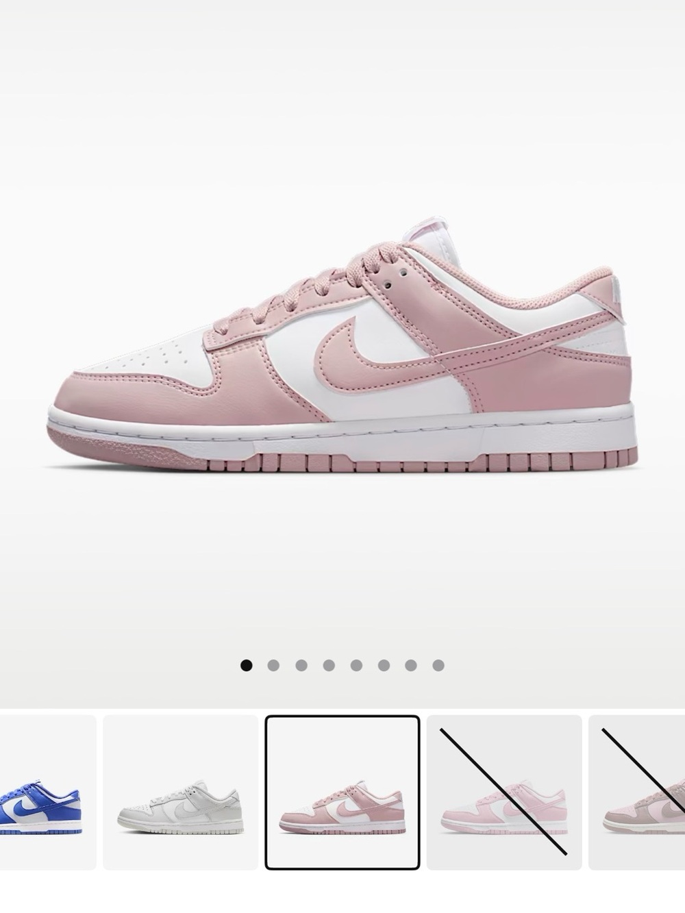 Nike Dunk Low Pink and White Casual Sneaker